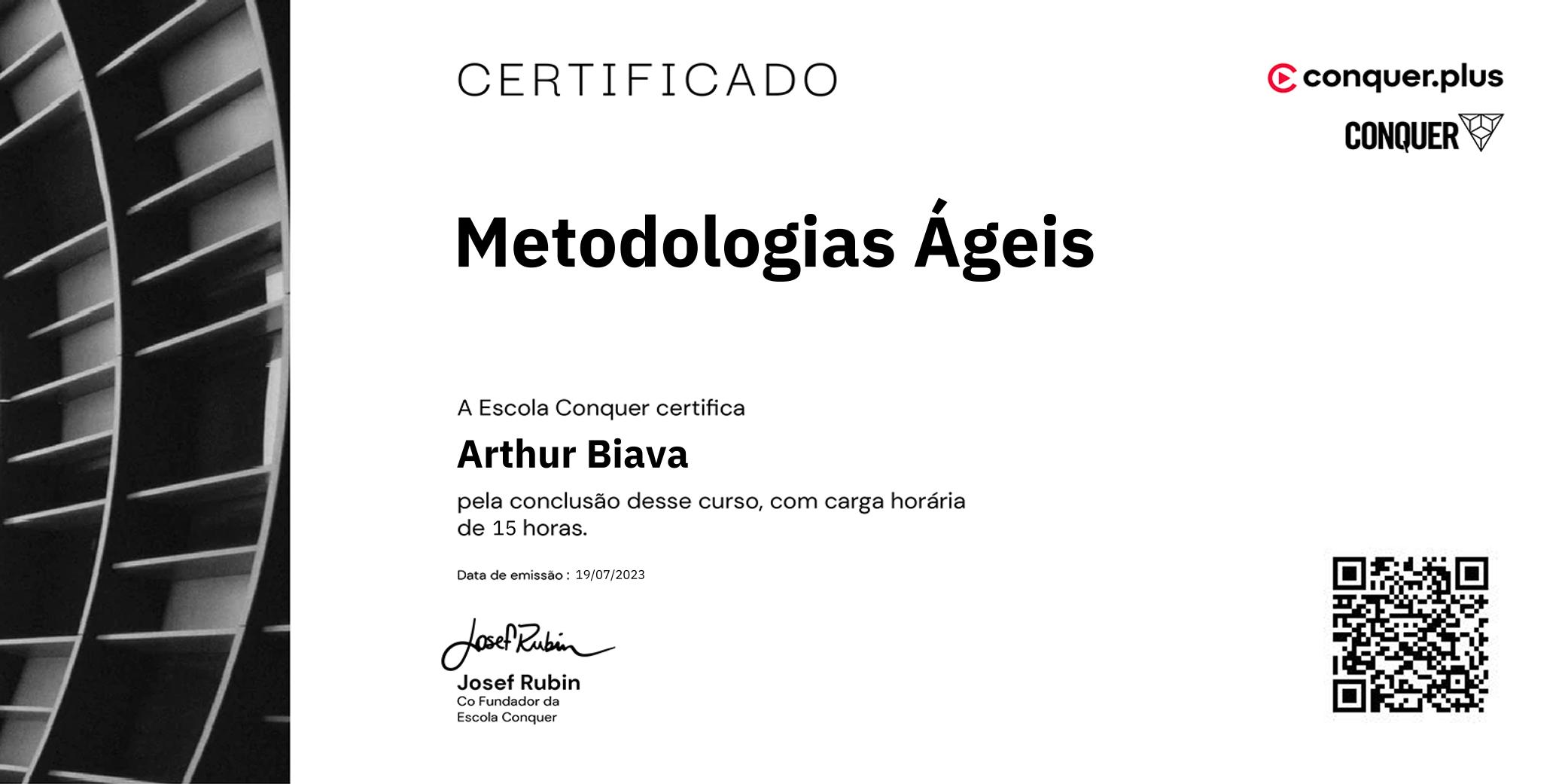 Certificado de Metodologias Ágeis