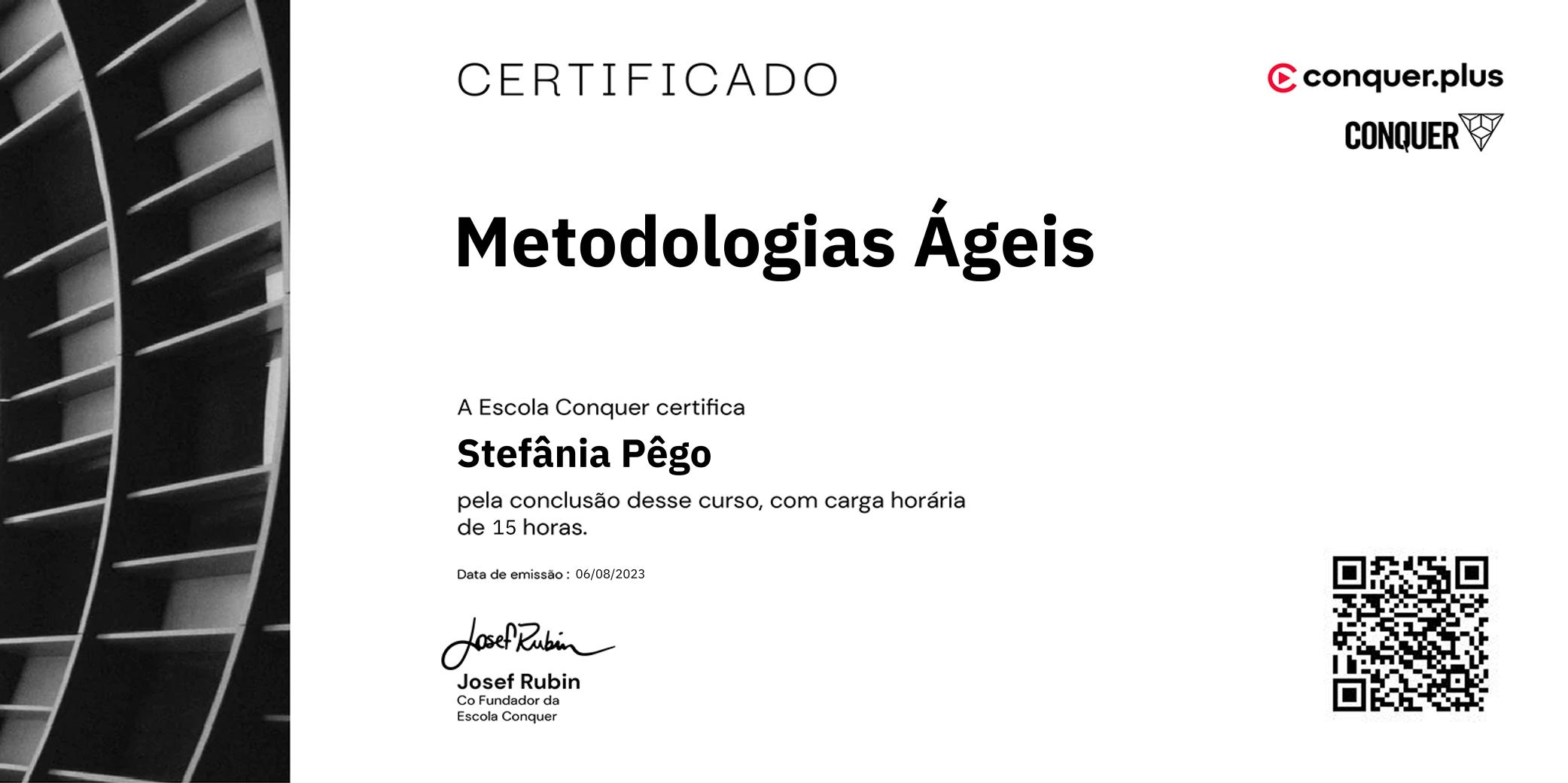Certificado de Metodologias Ágeis