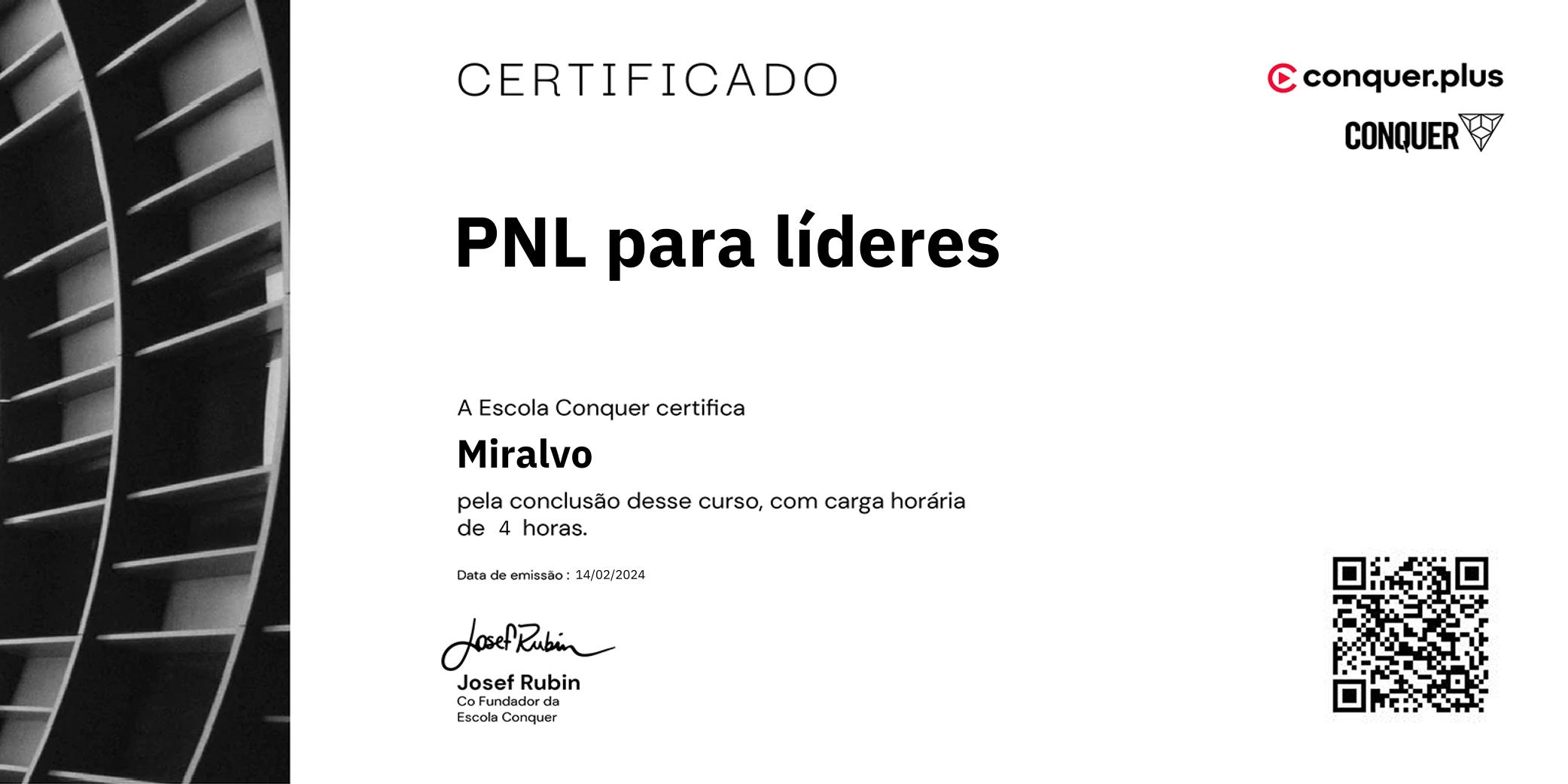 Certificado de PNL para líderes