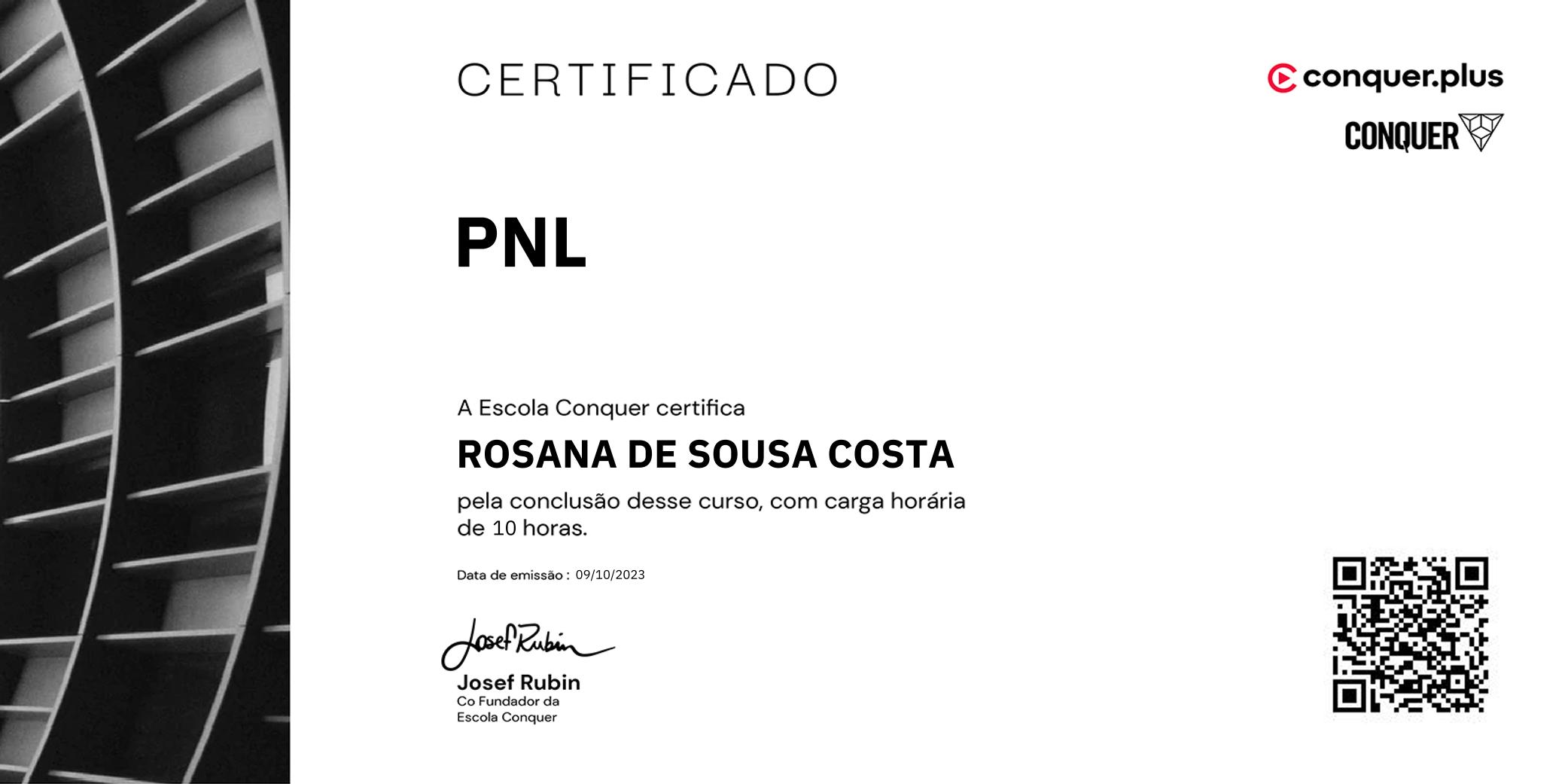 Certificado de PNL