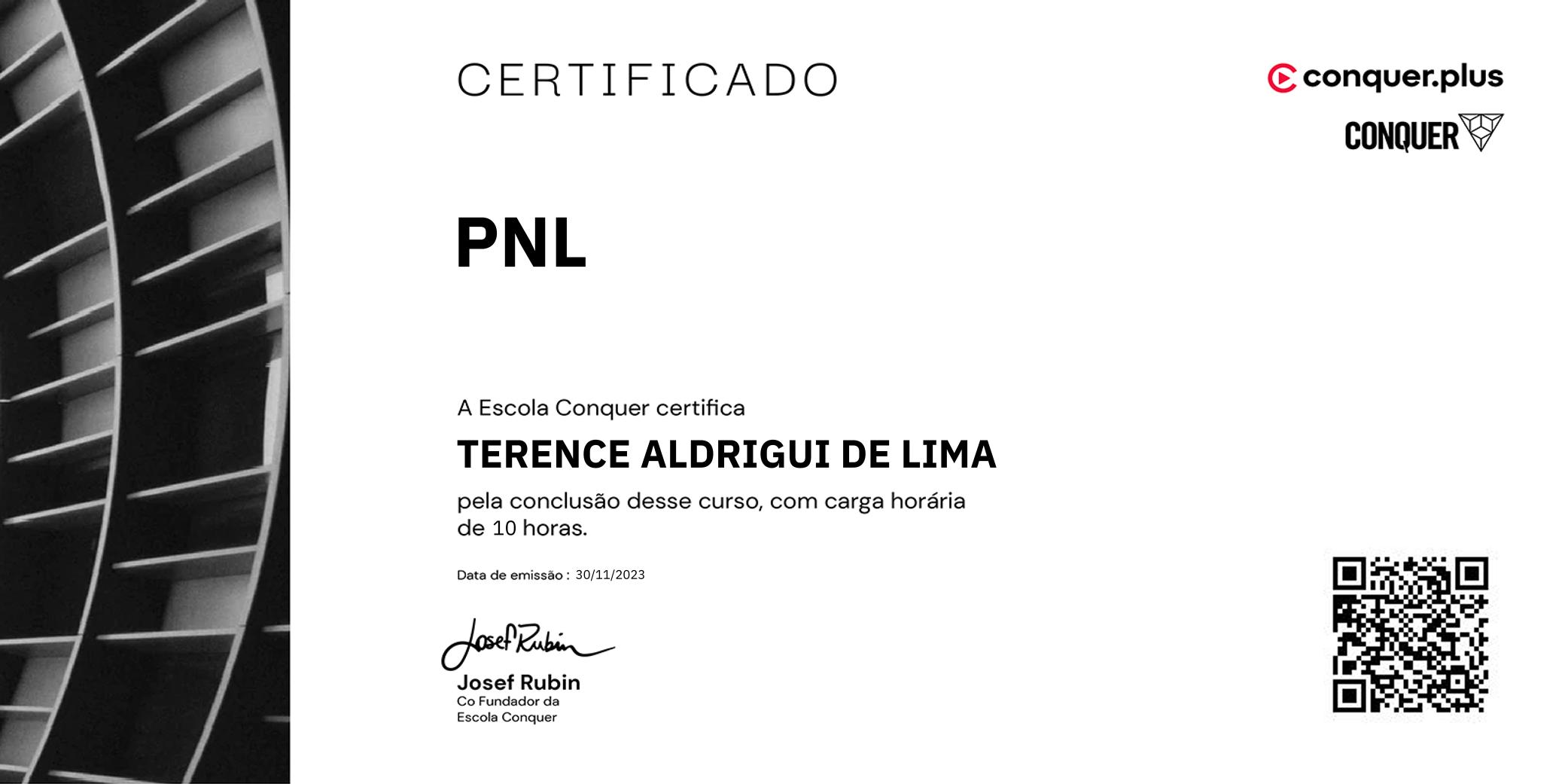 Certificado de PNL
