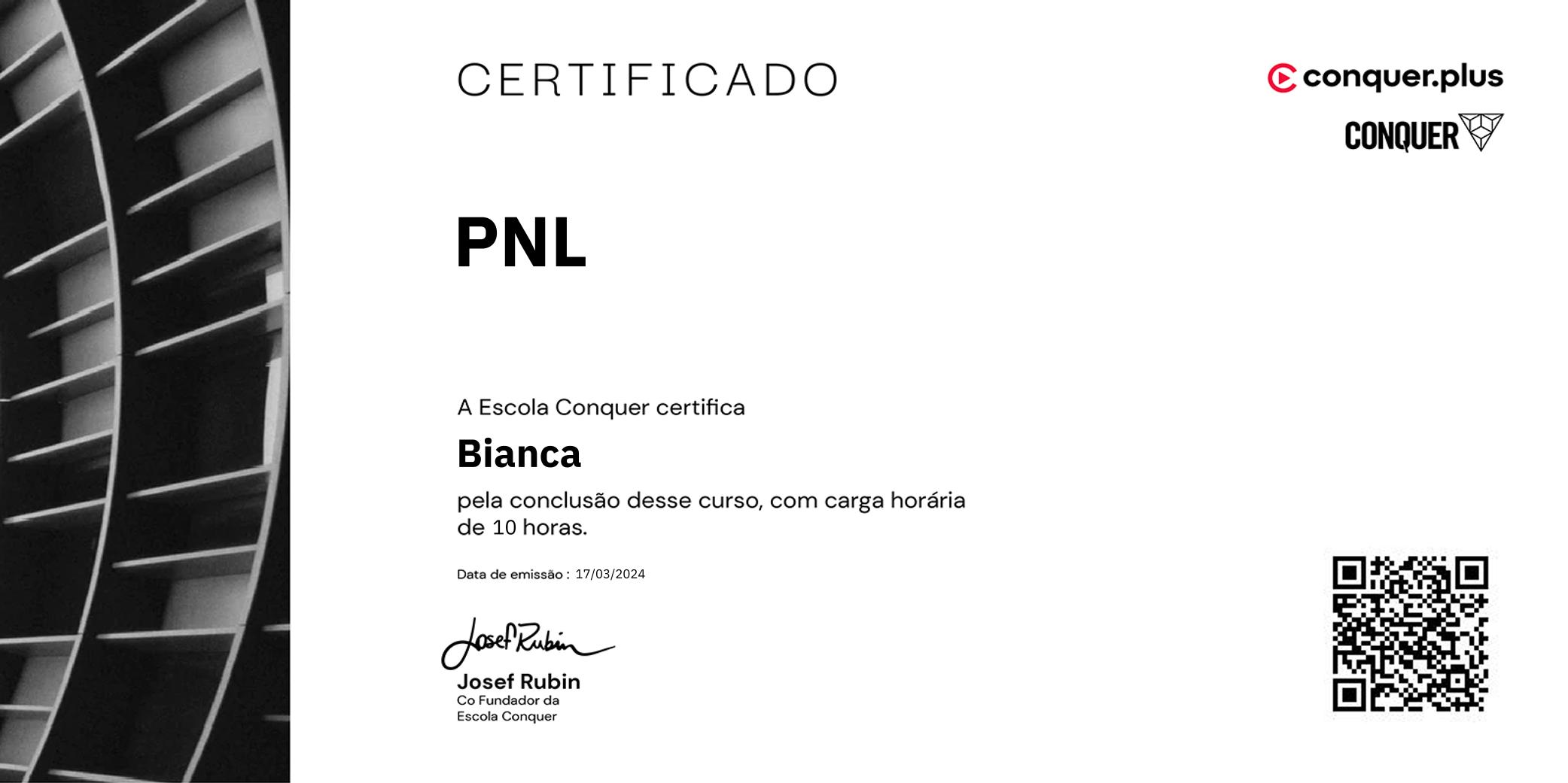 Certificado de PNL