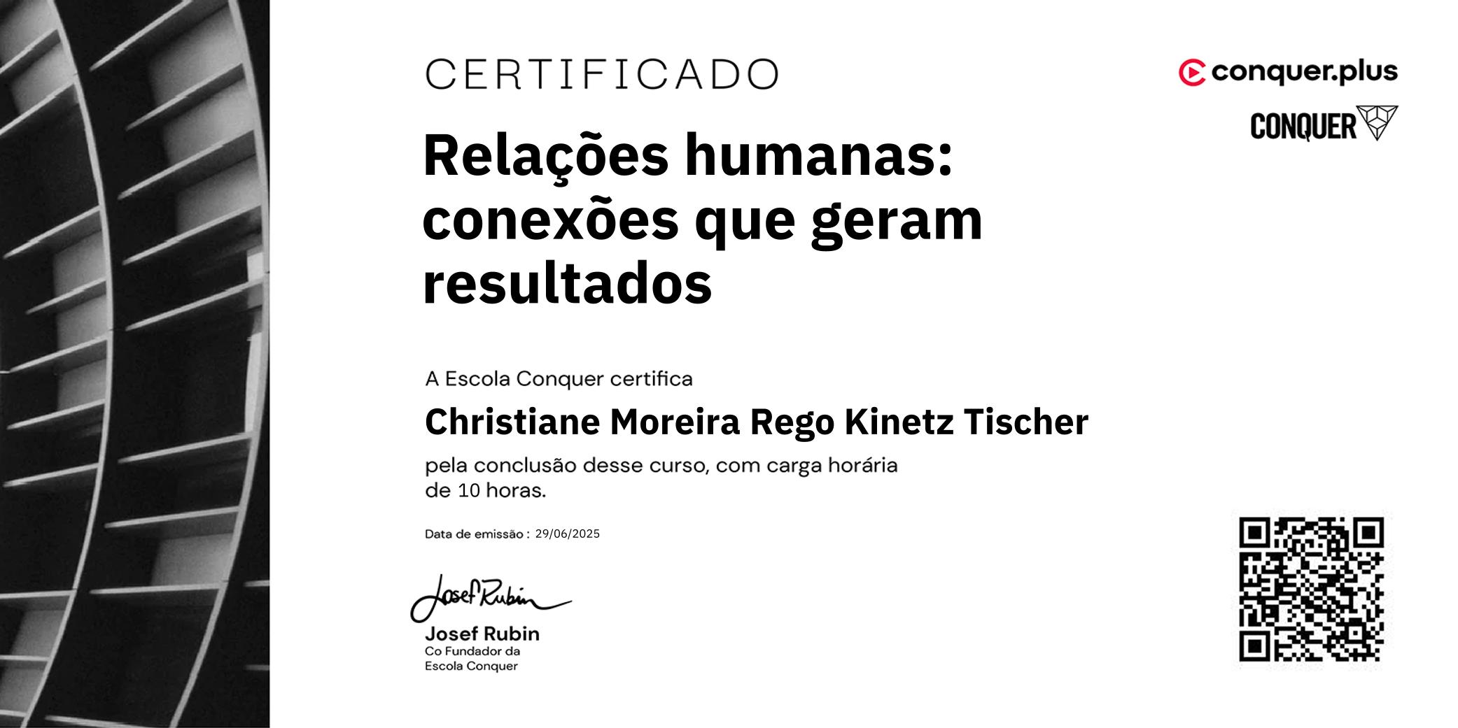 Certificado de Relações humanas: conexões que geram resultados