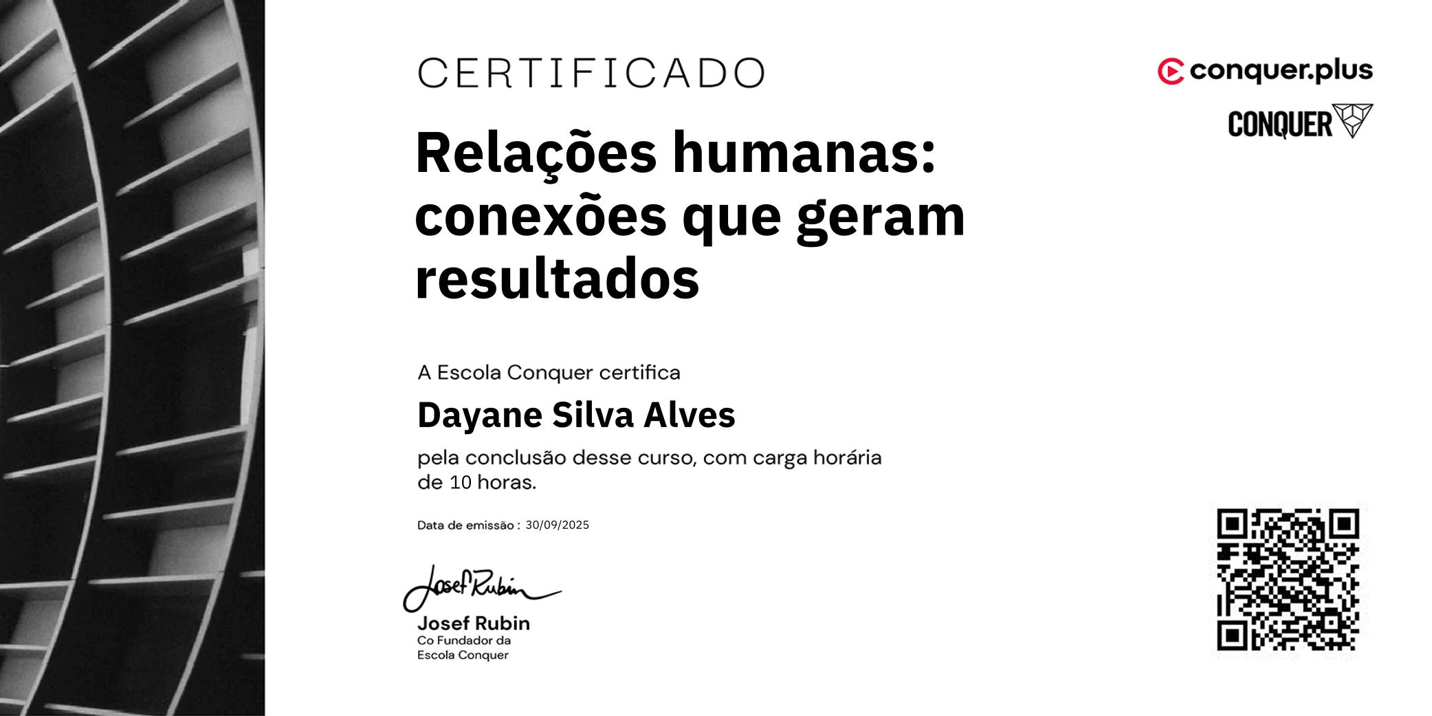 Certificado de Relações humanas: conexões que geram resultados
