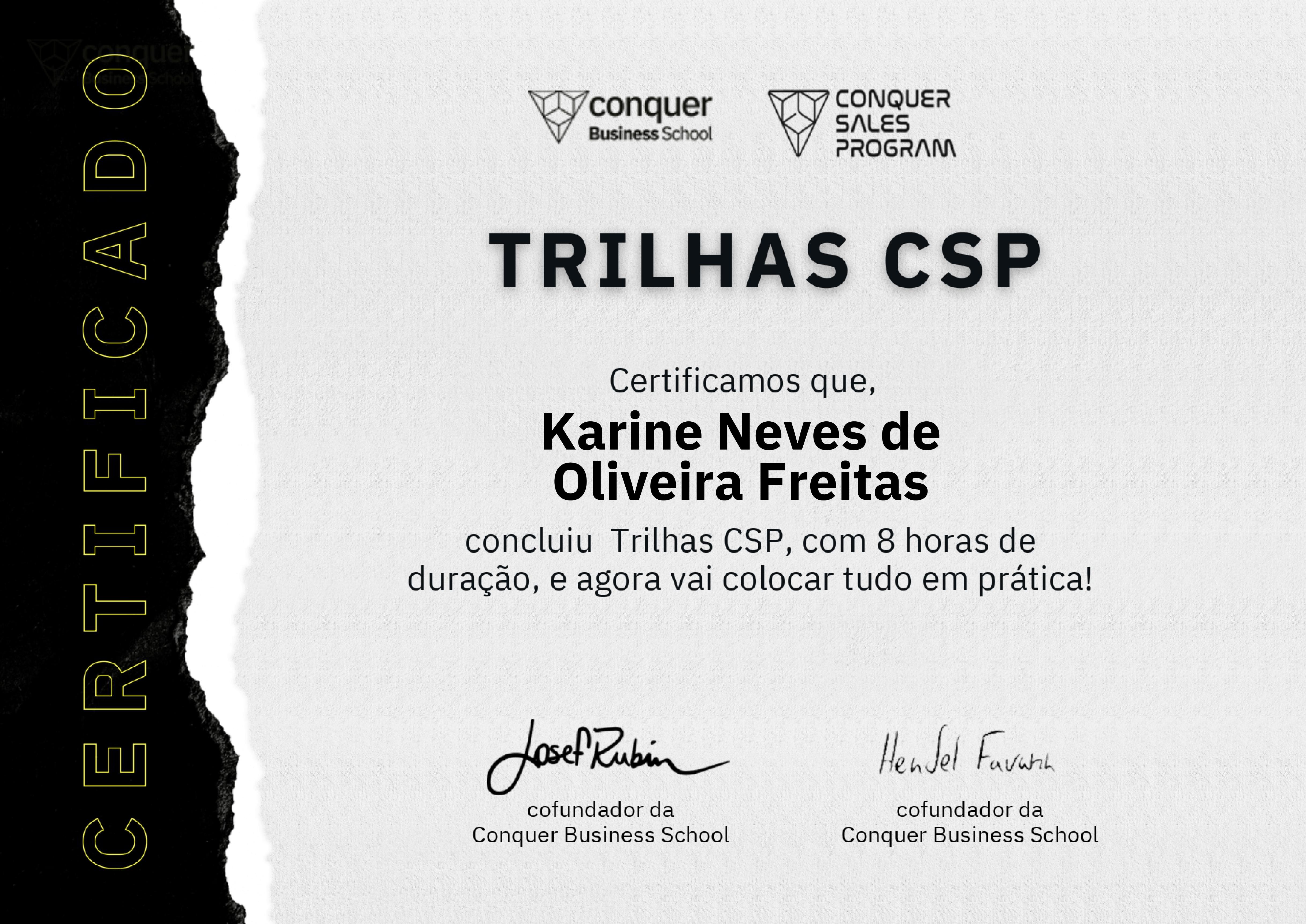Certificado de Trilhas CSP
