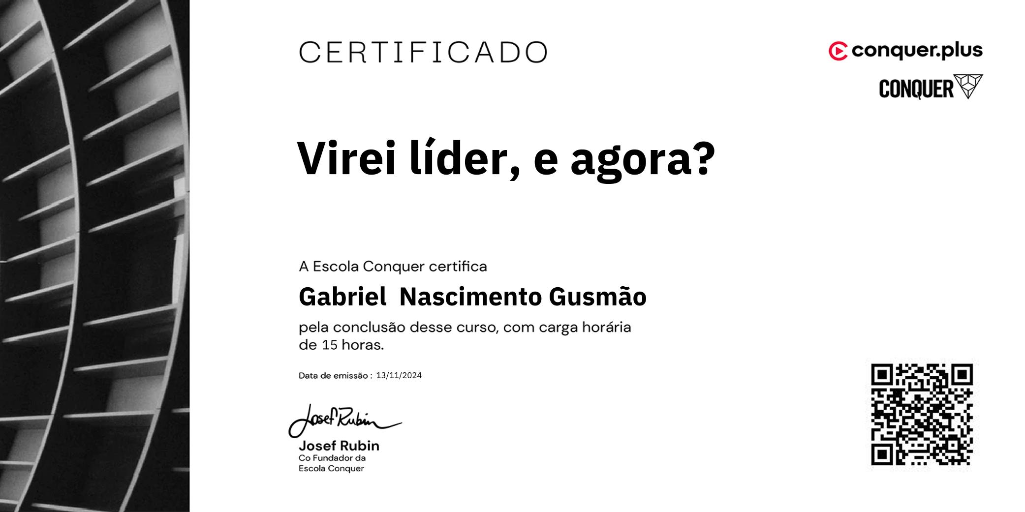 Certificado de Virei líder, e agora?